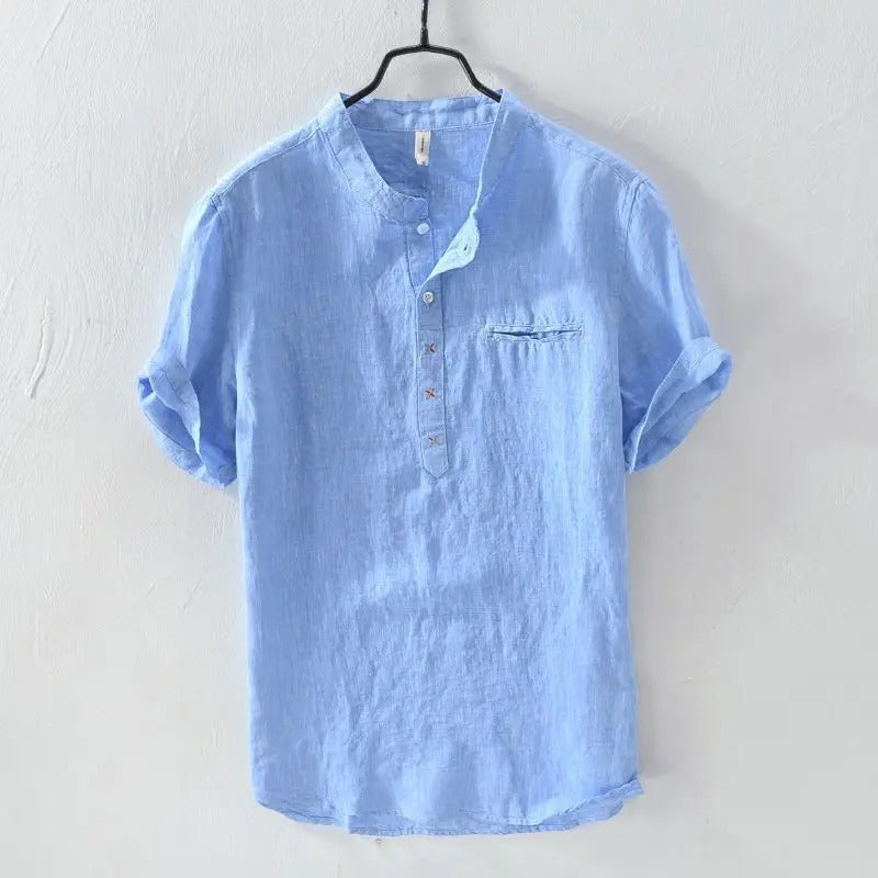 Premium Solid Mandarin Designer Casual Cotton Shirt | Pack of 2