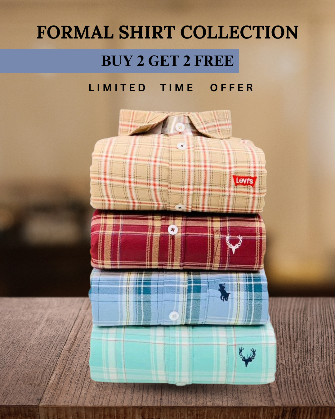 Metro Branded Everyday Shirt - COMBO OF 4
