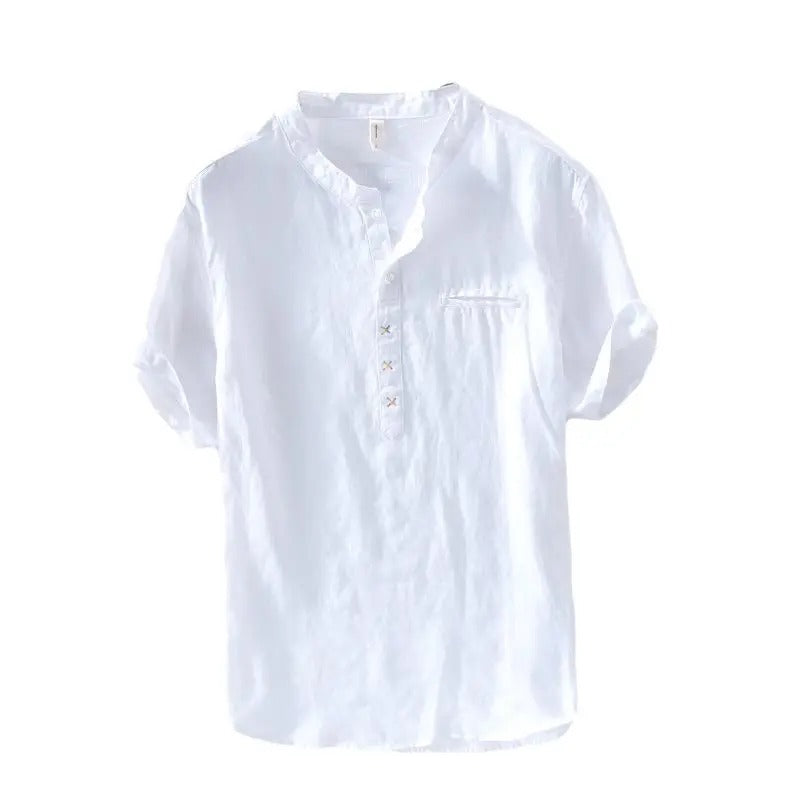 Premium Solid Mandarin Designer Casual Cotton Shirt | Pack of 2