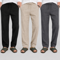 Men's Loose Fit Pants – Dark Gray, Light Beige & Black | Pack of 3