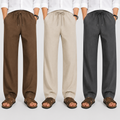 Men's Loose Fit Pants – Dark Gray, Light Beige & Brown | Pack of 3