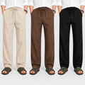 Men's Loose Fit Pants – Beige, Brown & Black | Pack of 3