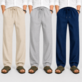 Men's Loose Fit Pants – Beige, Gray & Navy Blue | Pack of 3