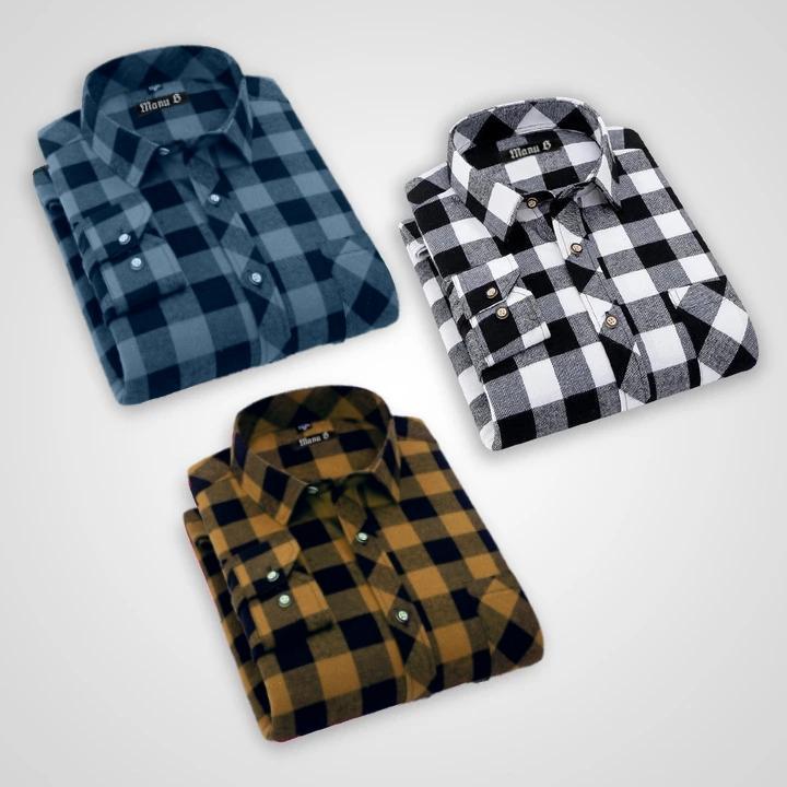Premium Cotton Premium Check Casual Shirts(Pack Of 3 )