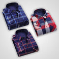 Premium 100% Cotton  Check Casual Shirts(Pack Of 3 )