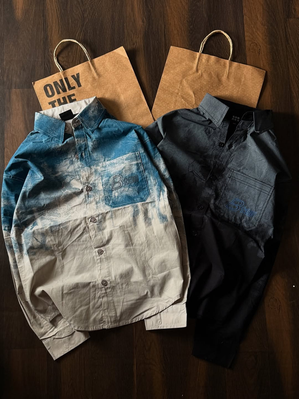 Men's Gradient Wash Designer Casual Cotton Shirt | Pack of 2